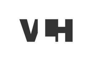VLH logo design. Initial letter V L H bold font style for tech startups, consulting, corporate branding. Creative company name, headlines typography identity, trendy logotype. vector