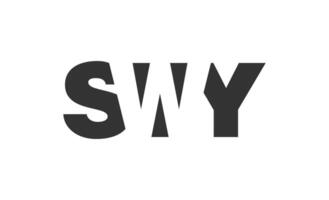 SWY logo design. Initial letter S W Y bold font style for tech startups, consulting, corporate branding. Creative company name, headlines typography identity, trendy logotype. vector
