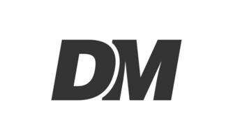 DM Techno Editable Font Logo For Corporate Branding. Bold, Futuristic Design With Unique Typographic Ideas. Minimal Custom Type And Dynamic Letter vector