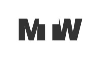 MTW logo design. Initial letter M T W bold font style for tech startups, consulting, corporate branding. Creative company name, headlines typography identity, trendy logotype. vector