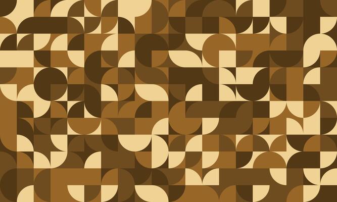 Geometric pattern with minimal shapes and artistic mosaic. Ideal for posters, backgrounds, or seamless textile designs with a trendy and modern feel.