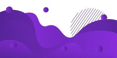 Modern purple geometric business banner design. Creative banner design with wave shape as template. Simple horizontal banner on white background. Eps10 vector