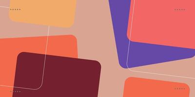 Abstract geometric background orange, purple and red overlapping square theme for graphic design. Eps10 vector