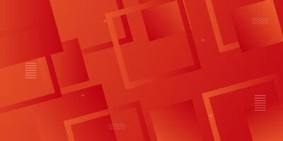 Dynamic abstract orange gradient illustration background with 3d view square rounded simple shadow pattern. Futuristic and luxury design. eps10 vector