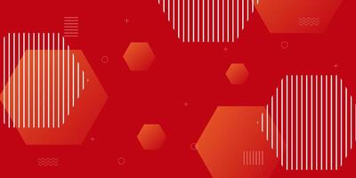 Abstract 3D background. Orange gradient background. Hexagonal element shape. Hexagonal banner design. Eps10 vector