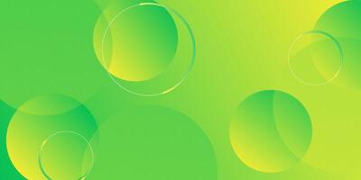 Abstract colorful green and yellow gradient illustration background with 3d look and simple circle shadow pattern. cool design. Eps10 vector