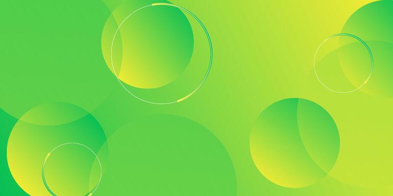 Abstract colorful green and yellow gradient illustration background with 3d look and simple circle shadow pattern. cool design. Eps10