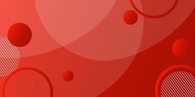 Bright red gradient background with geometric circle shapes. Fresh red design. Simple and elegant concept. Eps10 vector