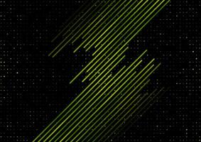 Green smooth lines and small dots abstract geometry background vector