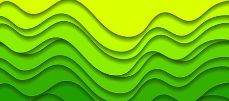 Light spring green abstract waves corporate background vector