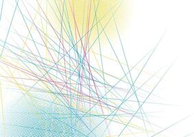 Colorful lines and dots abstract minimal background vector