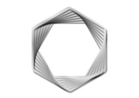 Metallic geometric smooth hexagon abstract tech background vector