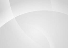 White grey smooth glossy waves abstract background vector