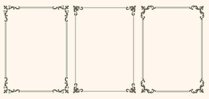 A set of simple decorative frames vector