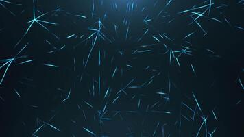 Abstract background of glowing random digital lines creating a cyber mesh. Seamless loop 4k video