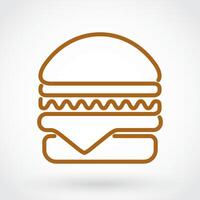 hamburger simple linear symbol design vector