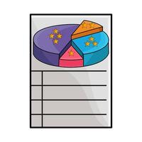 pie chart business report vector