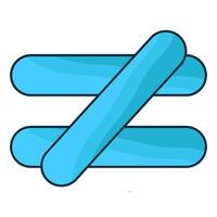 illustration of Not equal to vector