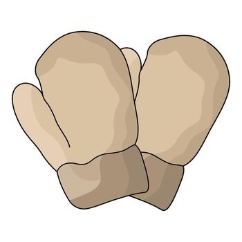 ilustración de bebé mitones vector