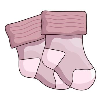ilustración de calcetines de bebé vector