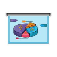pie chart on board vector