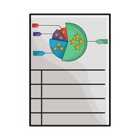 illustration of pie chart business report vector
