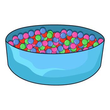 ilustración de pelota pozo vector