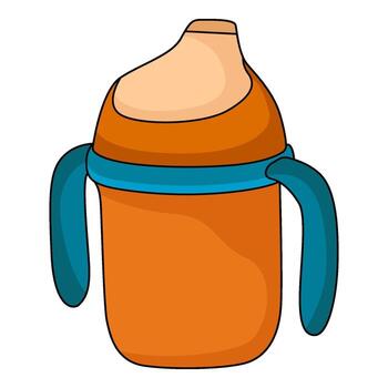 ilustración de sorbiendo taza vector
