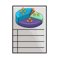 pie chart business report illustration vector
