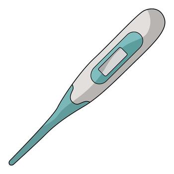 ilustración de bebé termómetro vector