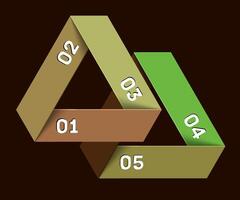 Infographic with impossible triangle vector