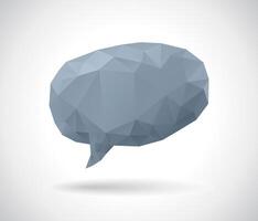 Geometric speech bubble made of triangles vector