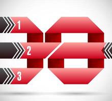 Infographic with ribbon spiral and pointers vector