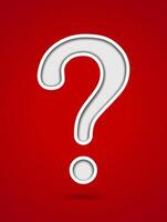 Cut out hole question mark vector