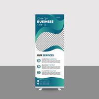Professional business roll up stand banner template design vector