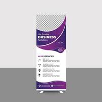 Professional business roll up stand banner template design vector