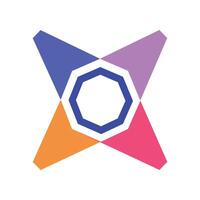abstract octagon icon logo template illustration design vector