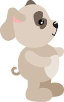 Friendly dog isolated on white vector