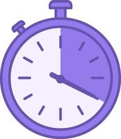 Colored Timer Icon. Illustration. Measuring Exercise Duration, Rest Intervals, and Total Workout Time. Sports and Fitness Concept vector
