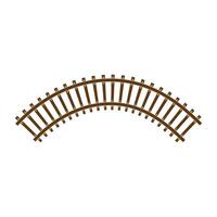 Railway track curve illustration vector