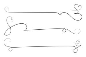 A set of four different types of cursive handwriting vector