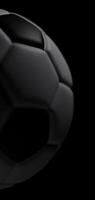Half spinning soccer ball creating a dynamic 3D motion effect in seamless loop animation video