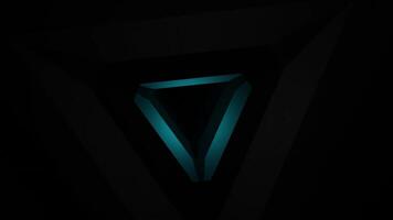 Multicolor RGB neon spinning triangle abstract creating a captivating and vibrant 3D loop animation video