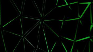 Abstract green lines on black background video