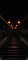 Railroad tunnel subway metro loop creating a captivating 3D motion effect in seamless animation video