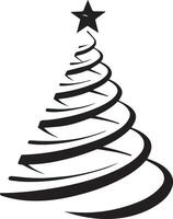 A stylized Christmas tree vector