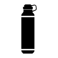 Drinking Water Bottle Black Silhouette Illustration Icon vector