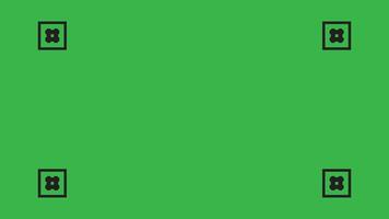 Green screen background, VFX motion tracking markers horizontal mode.. vector