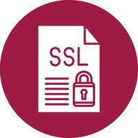 SSL File Illustration Icon vector
