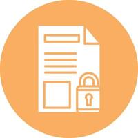 File Protection Illustration Icon vector